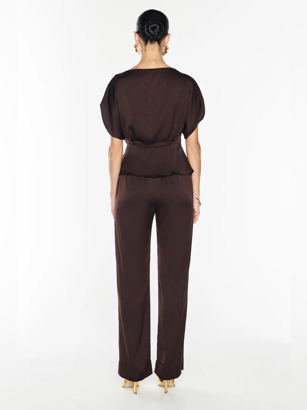 Manning Cartell Glossed Over Drape Top -
Chocolate. AU 6 - US 2. BNWT - Picture 7 of 8